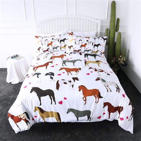 Horse comforter set twin - Horse Comforter Set Twin Size Farm Western Cowboy Cowgirls Bedding Set Kids Boys Girls Teens Pink Rose Floral Duvet Insert with Cute Lover Heart Decor Kawaii Horse Down Comforter with 1 Pillowcase. 4.7 out of 5 stars 140. 50+ viewed in …